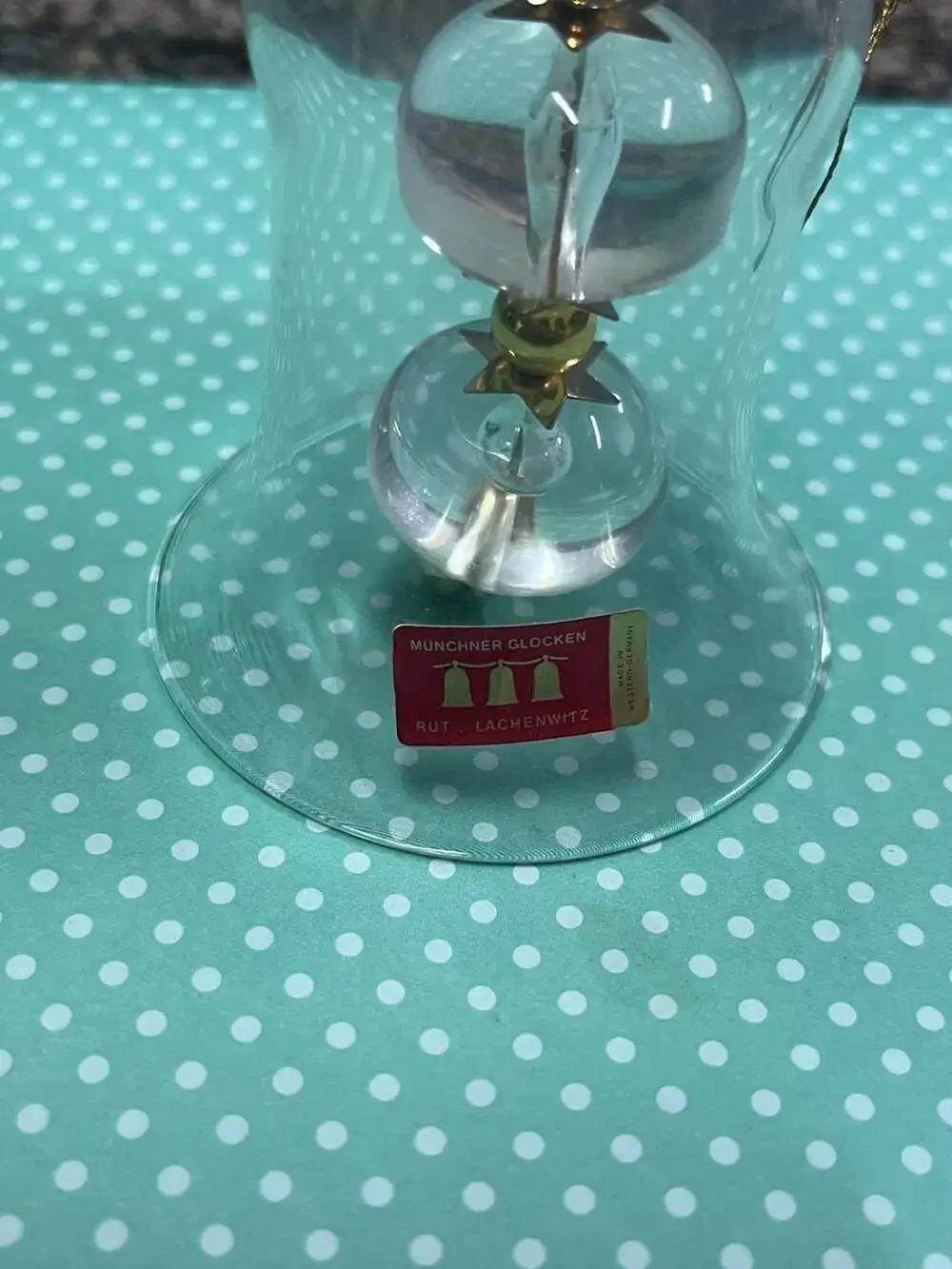 Glocken Rut Lachenwitz Glass Bell Ornament Made in Western Germany